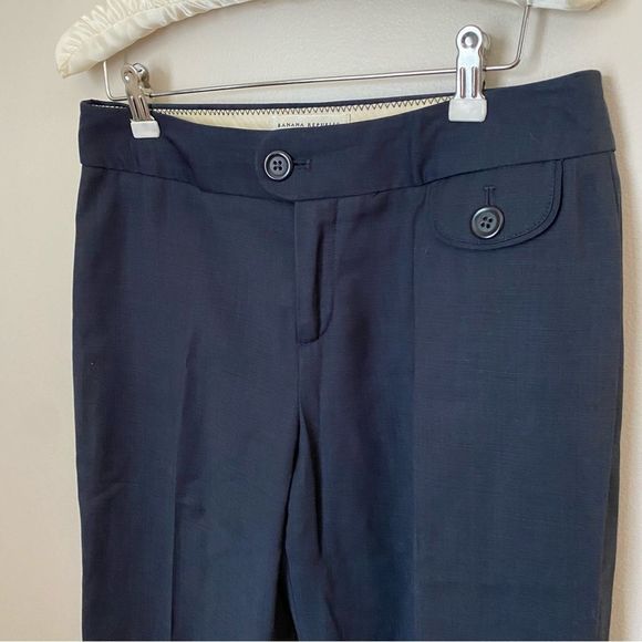 Banana Republic Pants Martin Fit Navy Blue Business Casual Neutral Wool - Picture 2 of 9